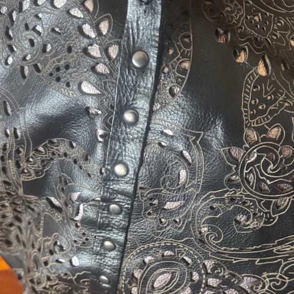 Patrica Nash Elegant Black Studded Tote Bag - Picture 4 of 11